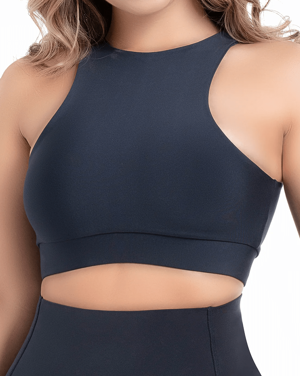 Flexmee Sports Activewear Gym Bra Athleisure High Neck Line With Wide Back For Running Comfort Line