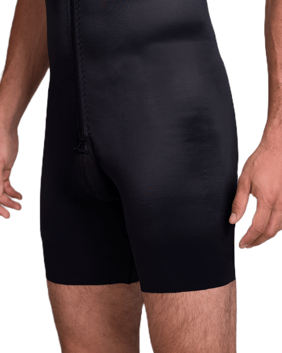 Lipoelastic MGm Comfort - Male Compression Full Bodysuit - Front Zipper And Crotch Opening