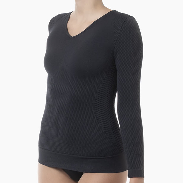 Camiseta anticelulítica de manga larga con micromasaje para mujer de FarmaCell