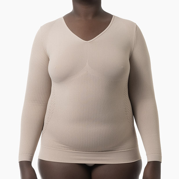 Camiseta anticelulítica de manga larga con micromasaje para mujer de FarmaCell