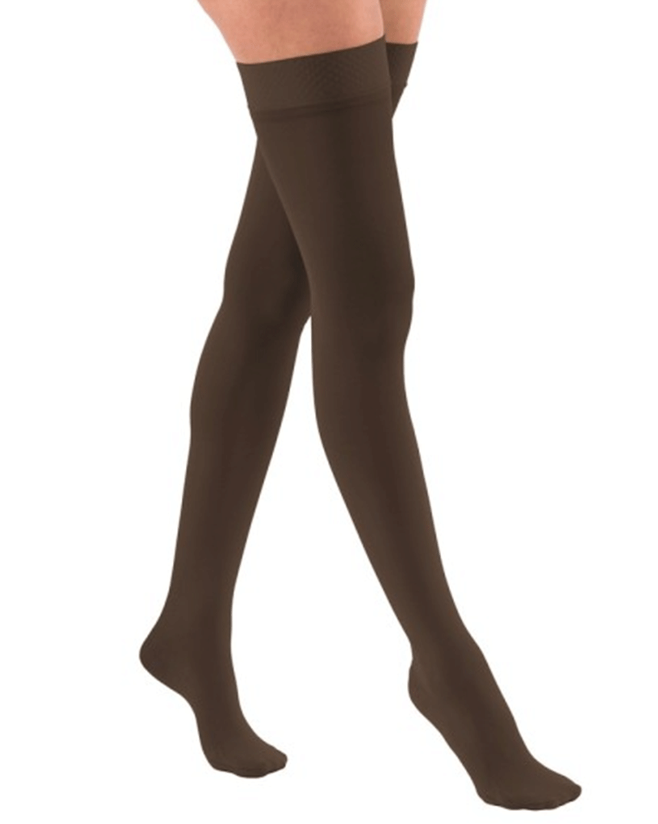 Medias Jobst UltraSheer para mujer, de 20 a 30 mmHg, con diamantes y banda superior de silicona con puntos