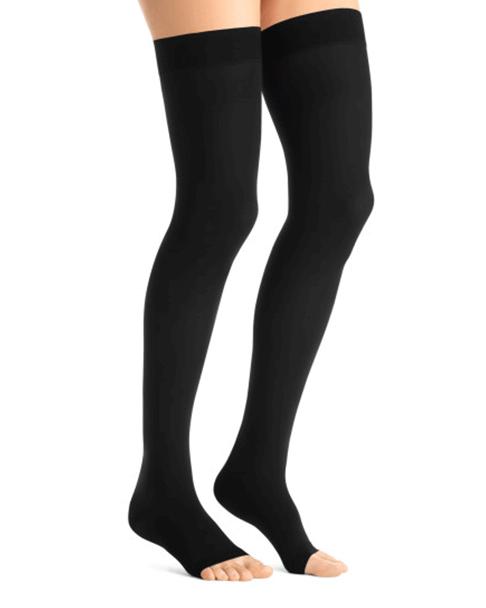 Jobst Opaque Women's 15-20 mmHg OPEN TOE Thigh High