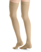 Medias Jobst opacas para mujer, de 30 a 40 mmHg, con punta abierta y muslo