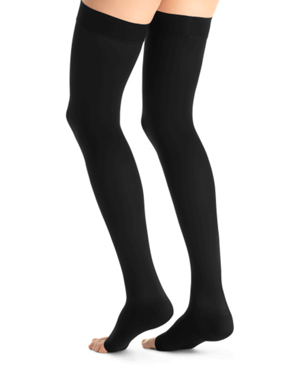 Jobst Opaque Women's 15-20 mmHg OPEN TOE Thigh High