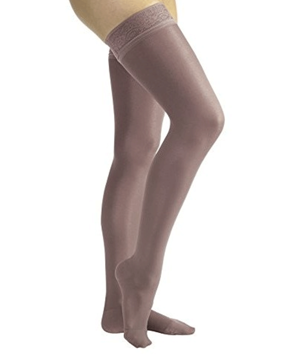 Jobst UltraSheer Women's 30-40 mmHg Thigh High w/ Lace Silicone Top Band