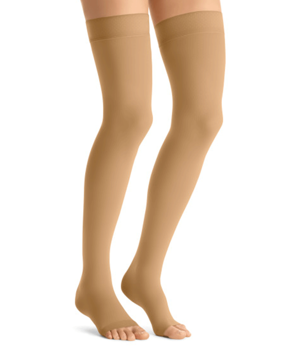 Jobst Opaque Women's 15-20 mmHg OPEN TOE Thigh High