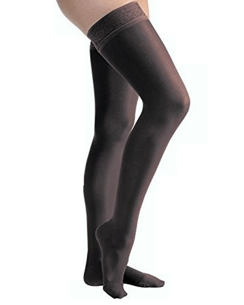 Jobst UltraSheer Women's 30-40 mmHg Thigh High w/ Lace Silicone Top Band