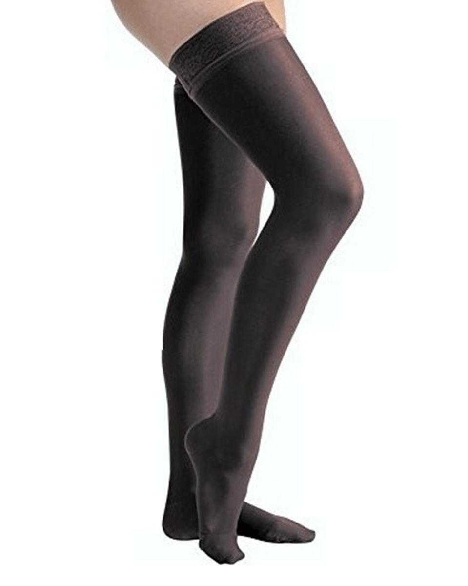 Jobst UltraSheer Women's 20-30 mmHg Thigh High w/ Lace Silicone Top Band