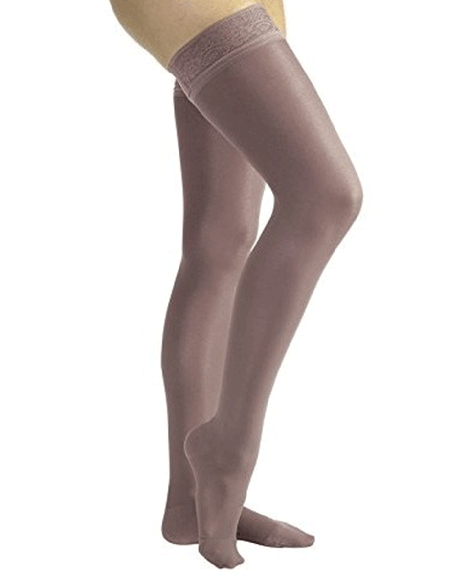 Jobst UltraSheer Women's 20-30 mmHg Thigh High w/ Lace Silicone Top Band