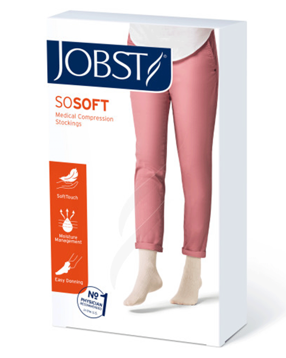 Jobst SoSoft Women's 15-20mmHg Ribbed Knee High