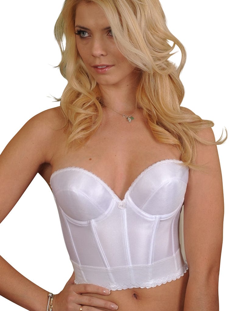 Carnival Satin Low Plunge Longline Bra