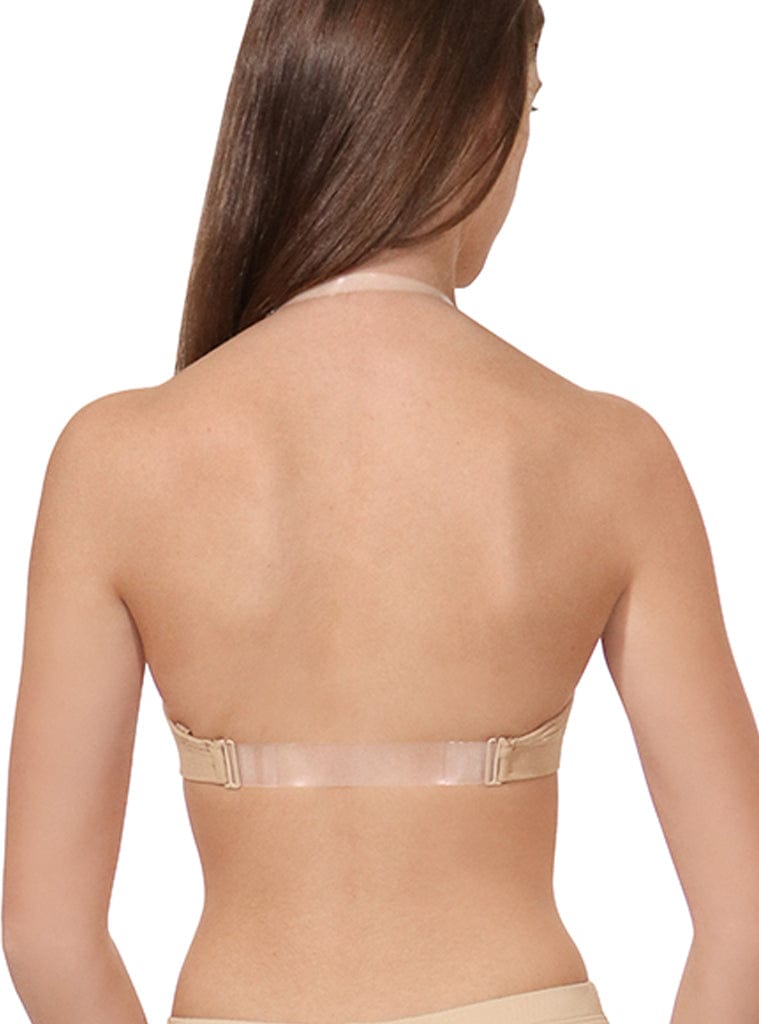 Euroskins Padded Seamless Clear Back Strap Bra –