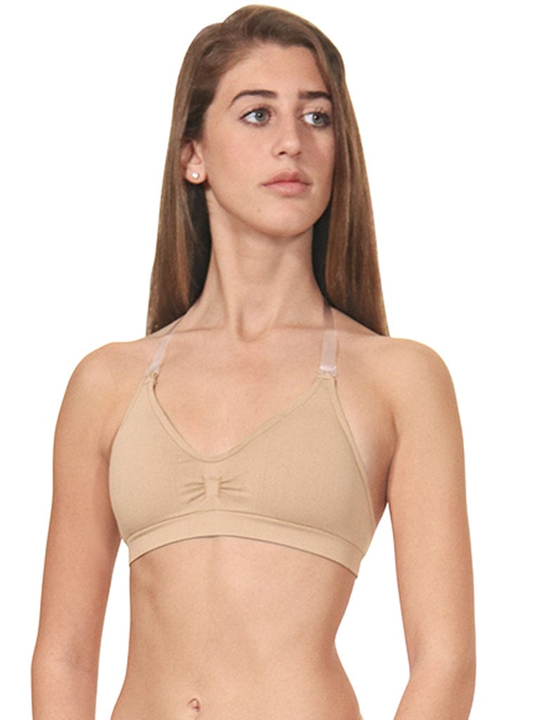 Euroskins Padded Seamless Clear Back Strap Bra –