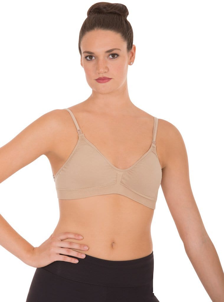 Euroskins Padded Seamless Double Clear Back Strap Bra –