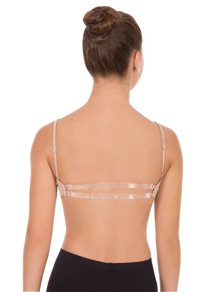 Euroskins Padded Seamless Double Clear Back Strap Bra
