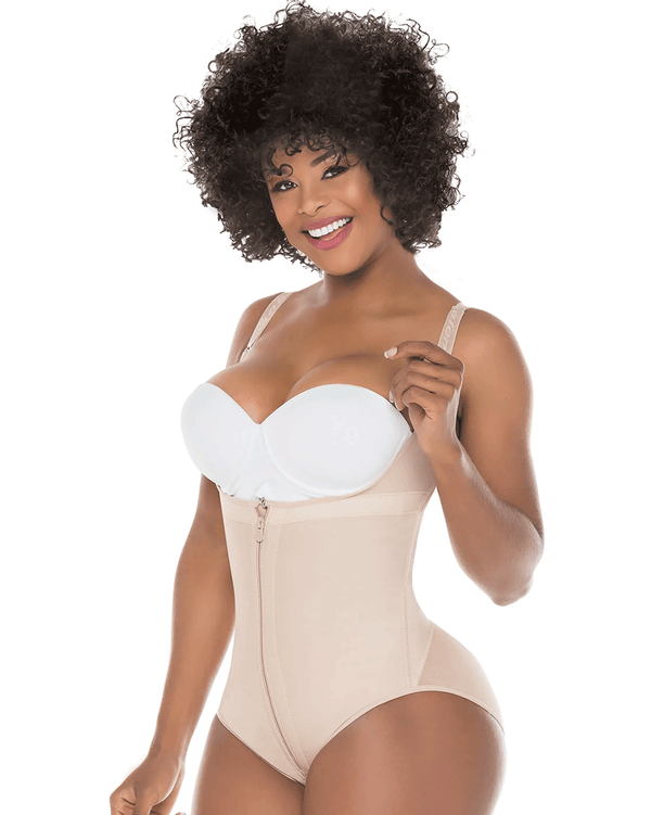 Fajas Salome Open Bust Tummy Control Butt Lifter Shapewear for Women Hiphugger Daily Use Body Shaper Powernet