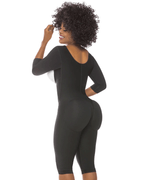 Fajas Salome Post-Op Bodysuit Full Body Shaper for Women Tummy Control Butt Lifter Knee Length Shapewear with Sleeves