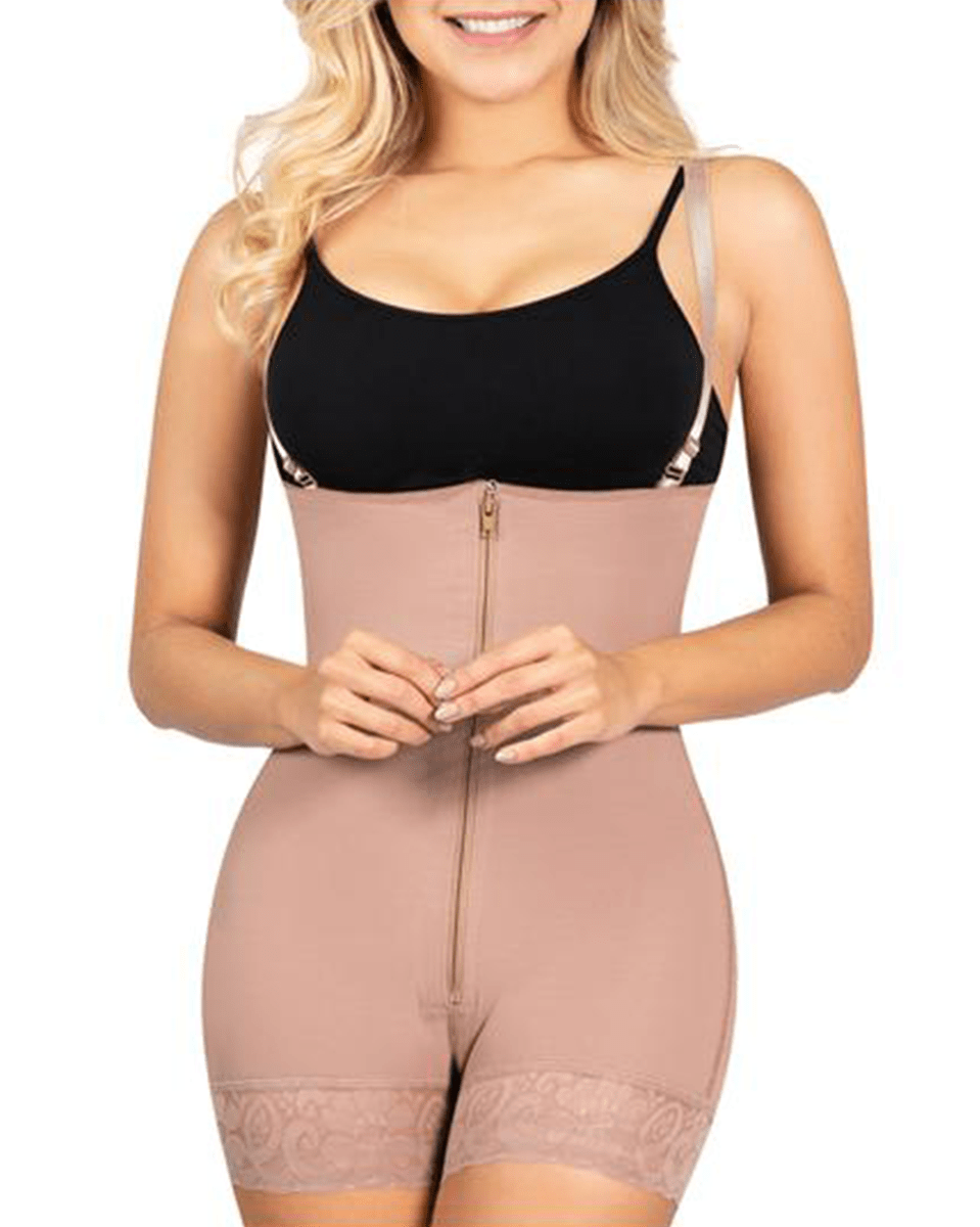 Fajas Sonryse Colombian Butt Lifter Strapless Shapewear Bodysuit