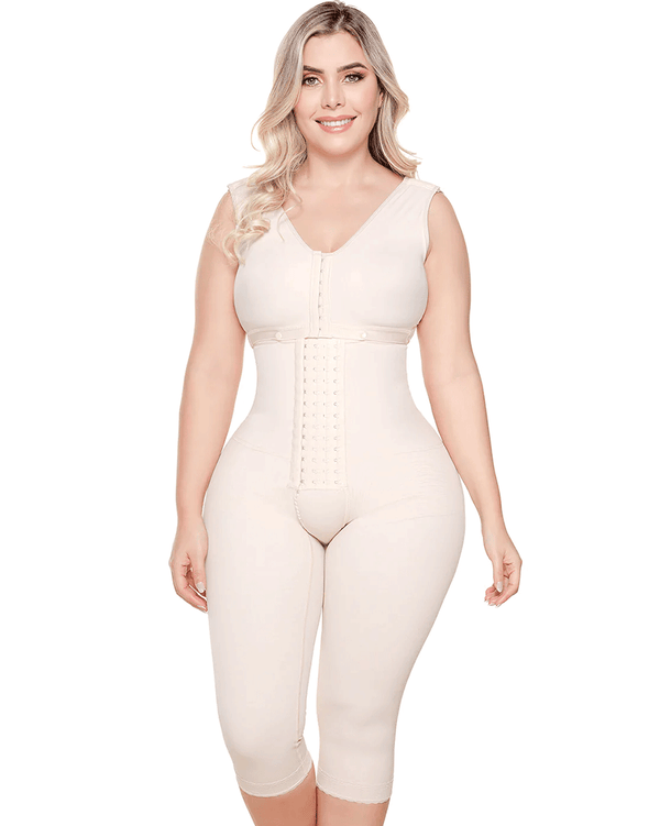 Falda Moldeadora De Cintura Alta Para Mujer - Reductora De Abdomen, Tejido Elástico, Color Beis Talla XL