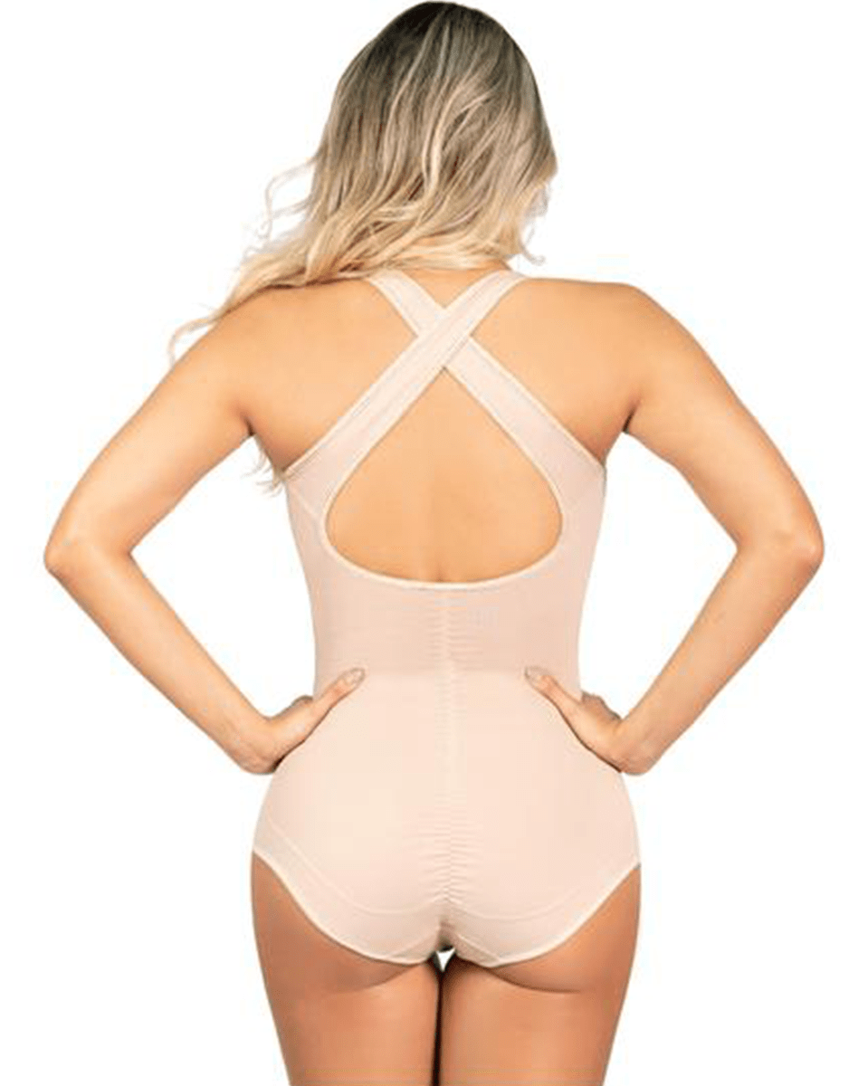Fajas Sonryse One Piece Criss Cross Back Compression External Body for Women