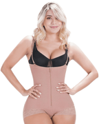 Fajas Sonryse Post-Op Fajas after Tummy Tuck and Lipo Open Bust Panty Shapewear Bodysuit Powernet
