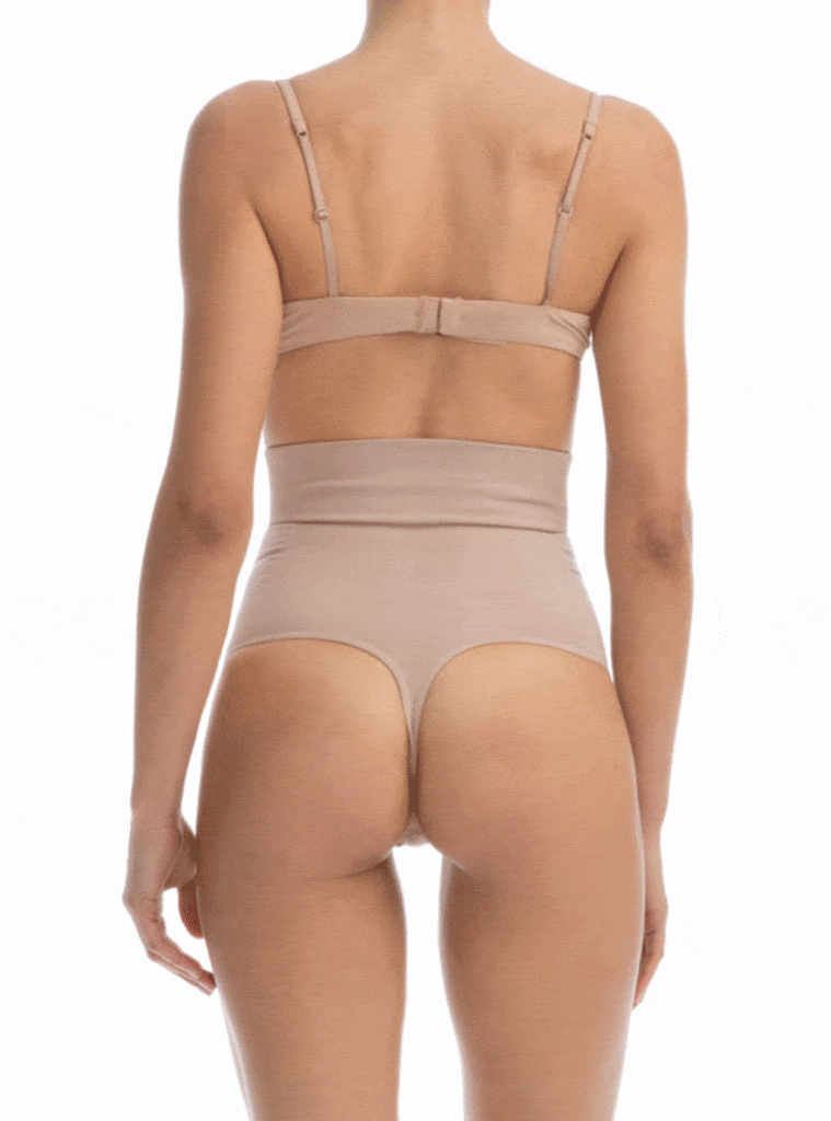 FarmaCell High-Waisted Shaping Control Thong With Flat Belly Effect