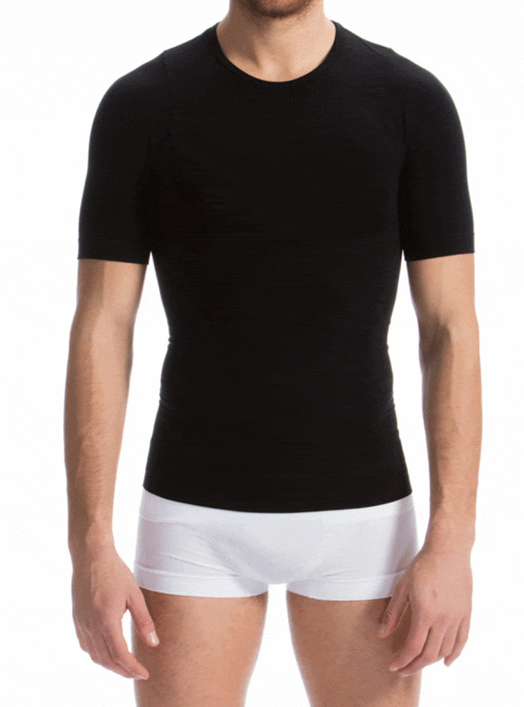 FarmaCell Men's Short Sleeve Tummy Control Body Shaping T-Shirt