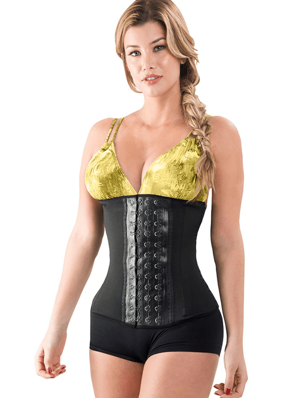 Fiorella Semi Vest Latex Waist Cincher Trainer Corset Nude –