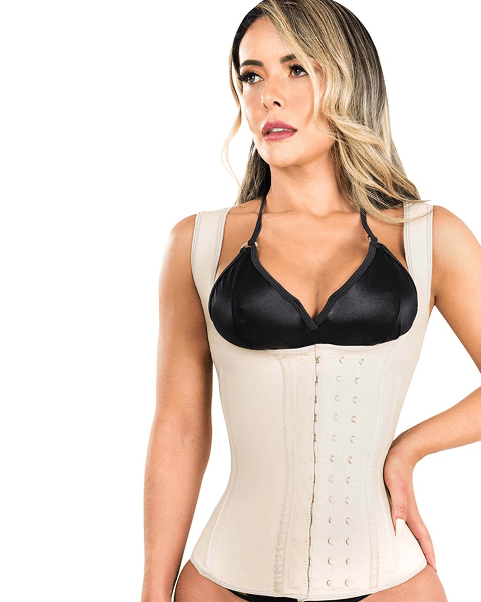 Fiorella Neo Latex Waist Trainer Vest Nude Faja Colombiana Reductora