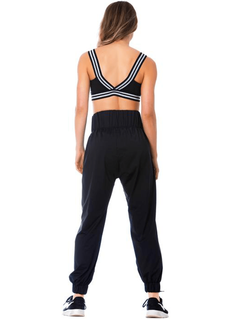 Flexmee High-Waisted Black Joggers for Women