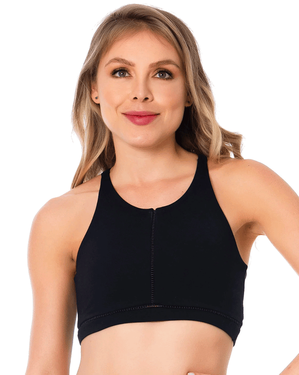 Flexmee Racerback Black Sports Bra for Women