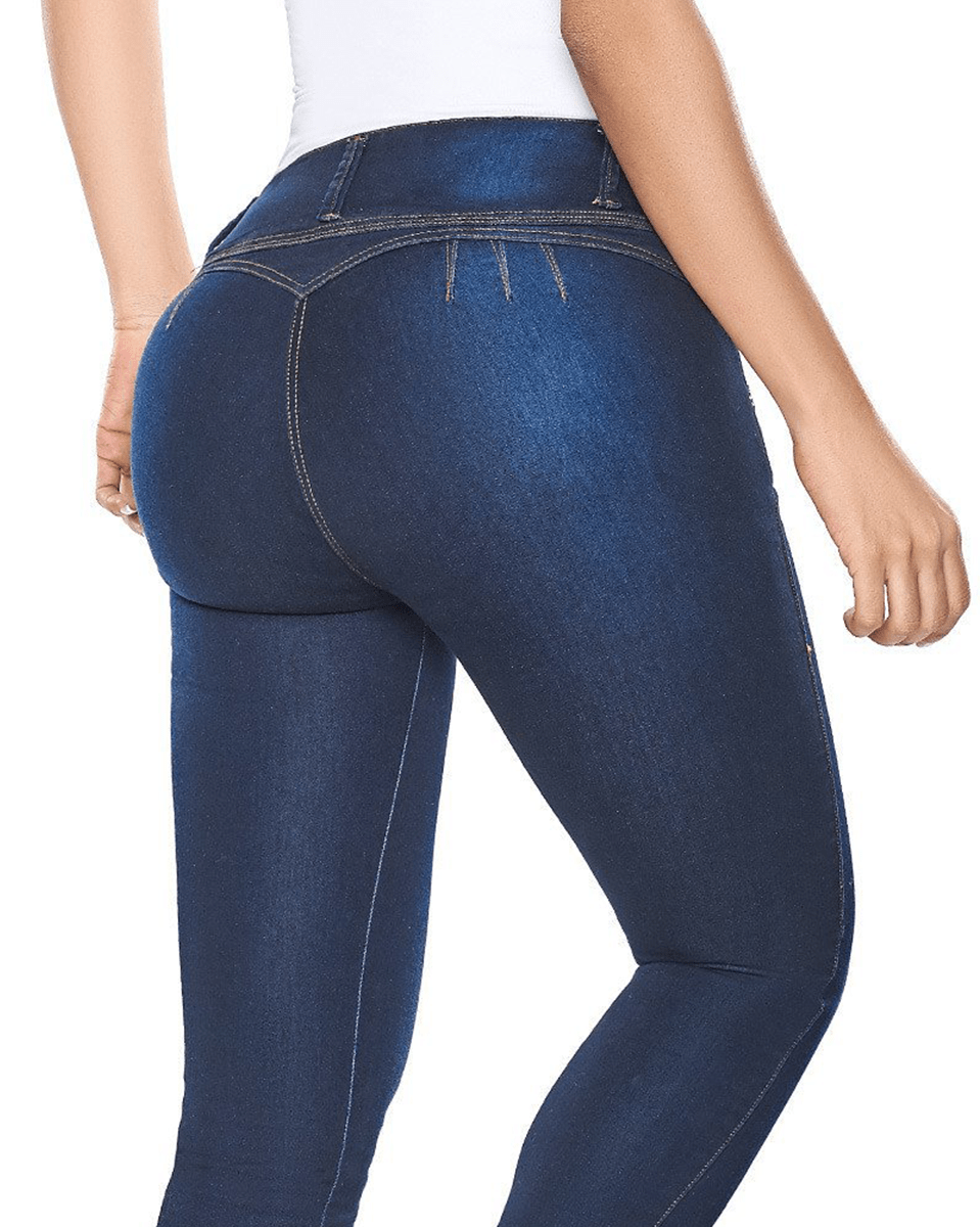Laty Rose Butt Lifter Blue Denim Jeans