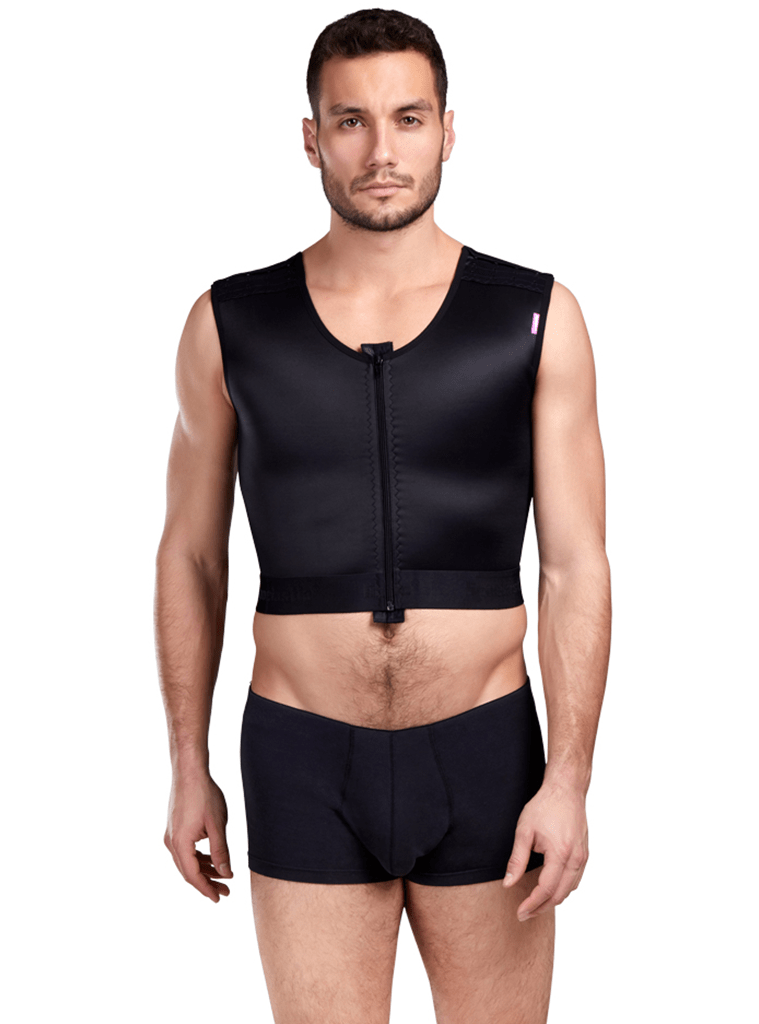 Lipoelastic MTmS Comfort - Gynecomastia Vest - Front Zipper And Adjustable Shoulder