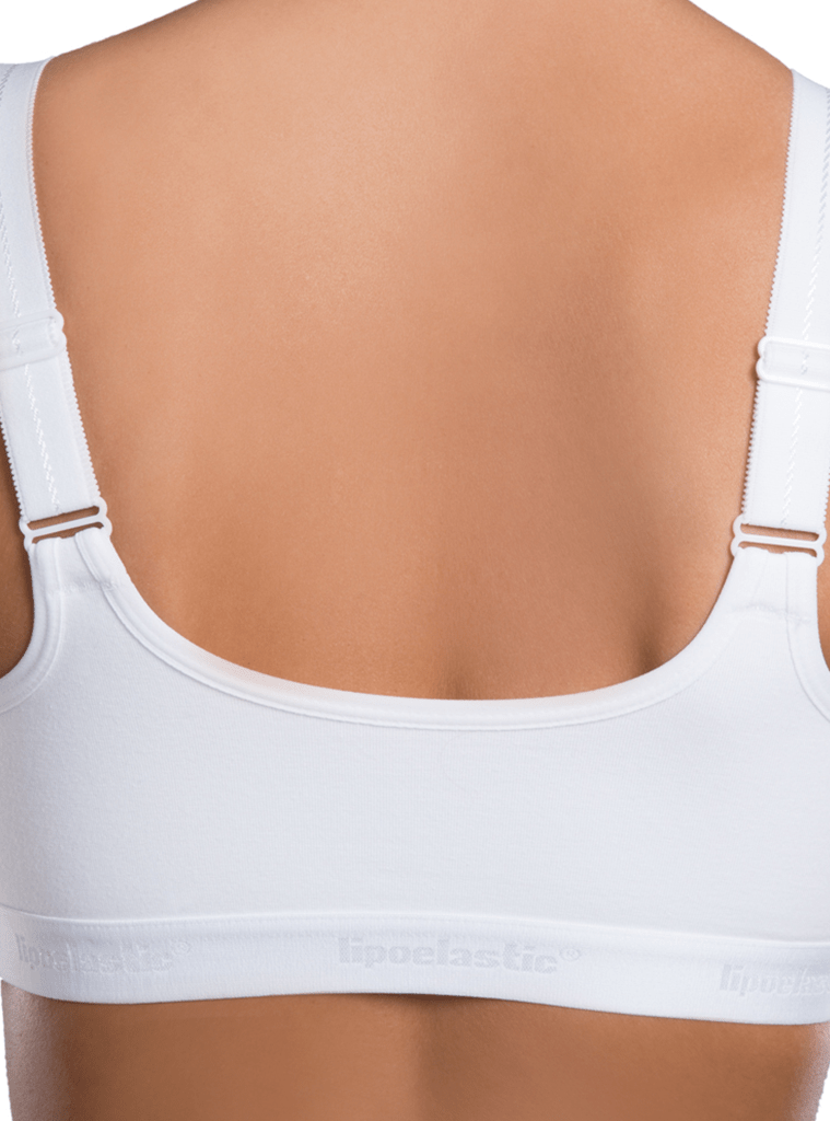 Lipoelastic PI Active Variant - Post-Op Bra - Seamless Cotton Cups And  Front Adjustable Hook And Eye Fastening