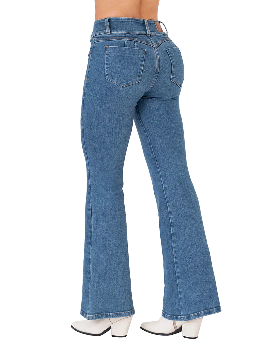 Lowla Bum Lift Flare Colombian Jeans with Removable Pads
