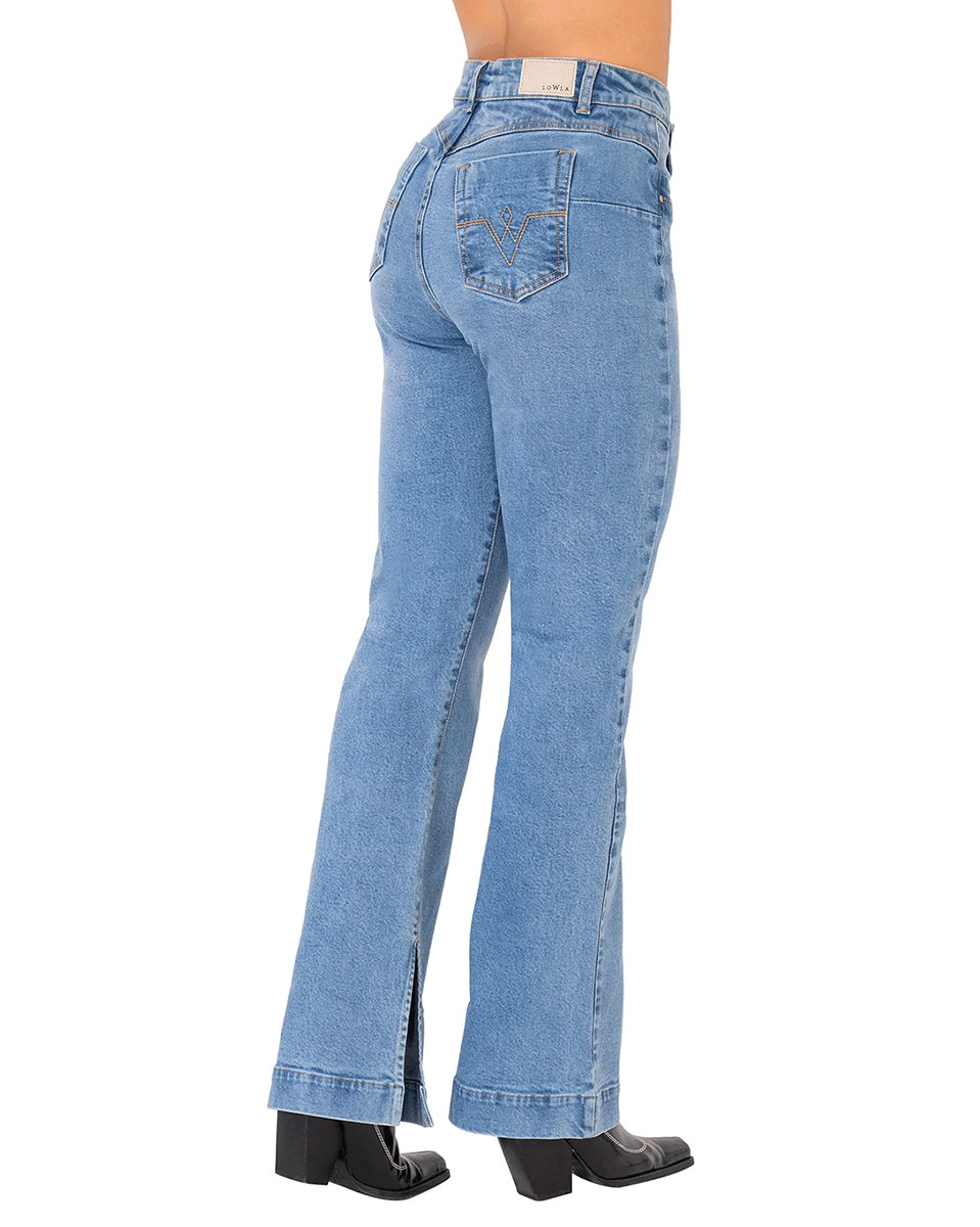 Lowla Bum Lift Mom Flare Colombian Jeans with Ankle Openings