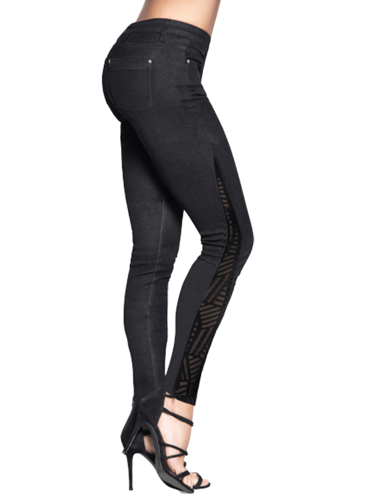 Mapale Butt Lifting Jeans with Mesh Detail D1915