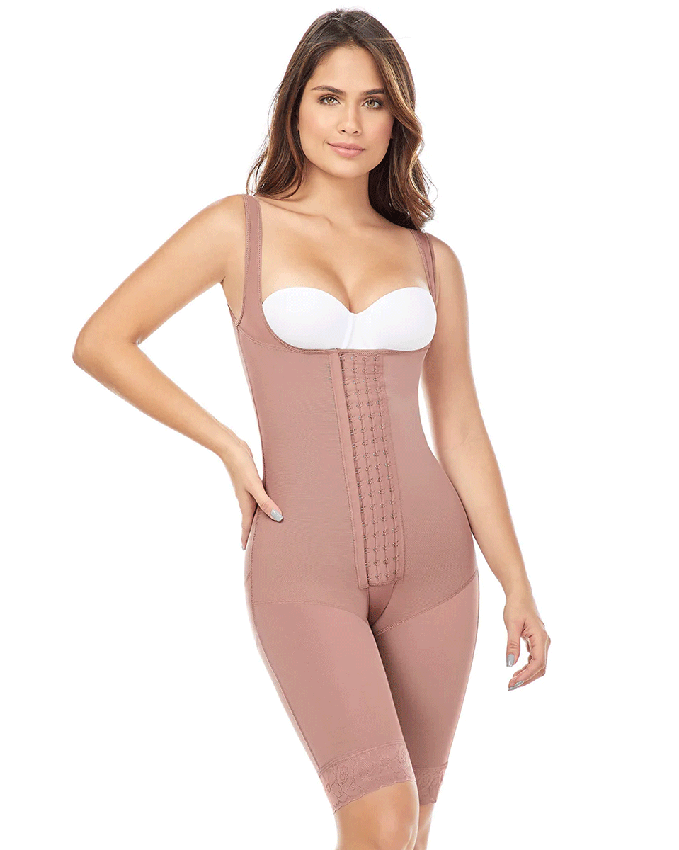 MariaE Fajas Liposuction Post-Op Knee Length Lipo Body Shaper for Women