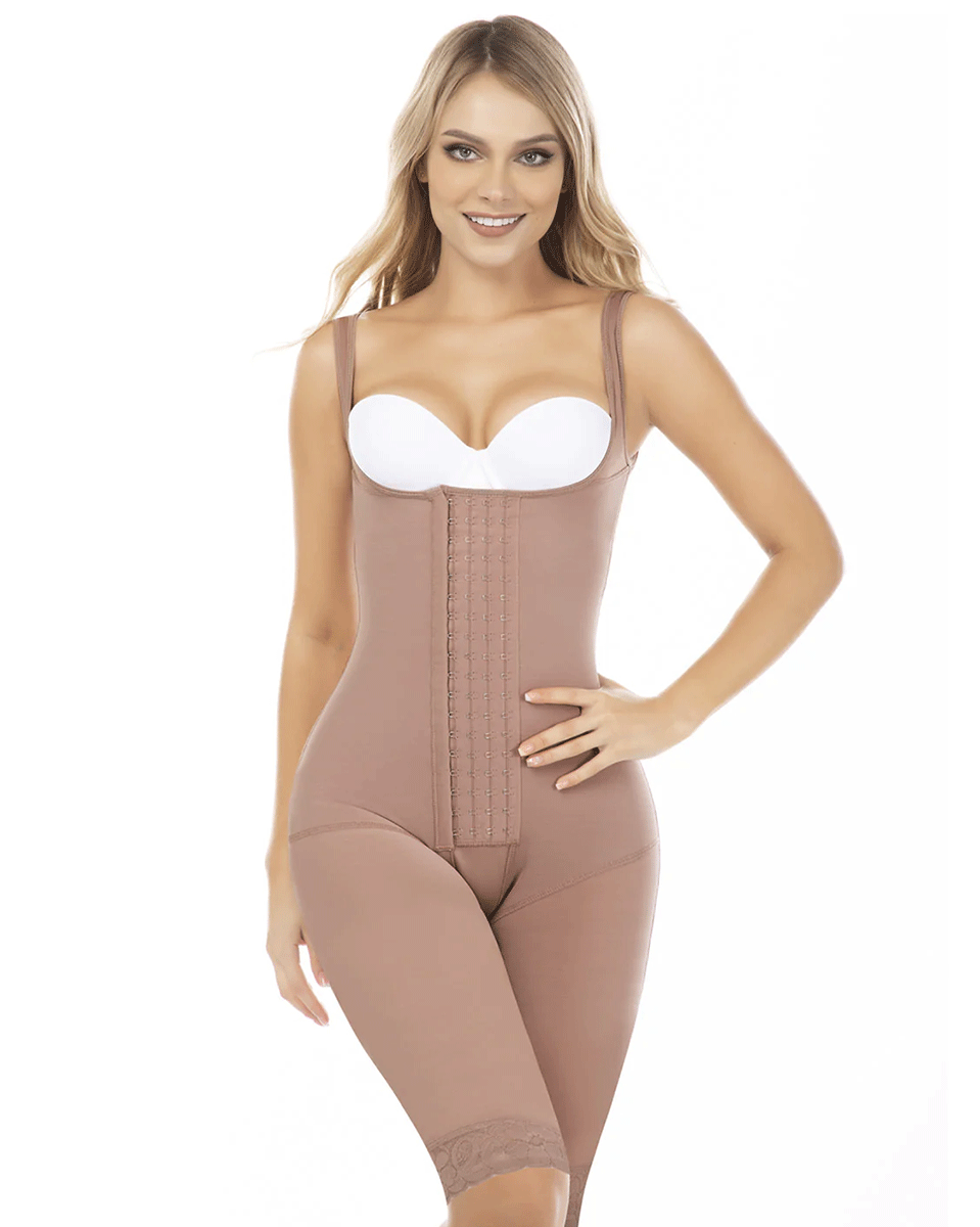 MariaE Fajas Liposuction Post-Op Knee Length Lipo Body Shaper for Women