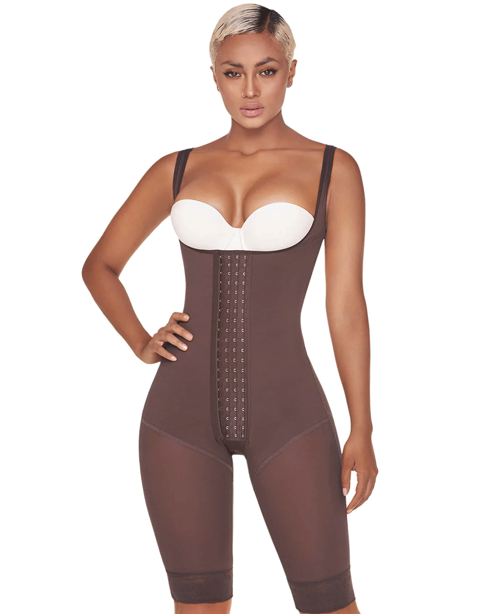 MariaE Fajas Liposuction Post-Op Knee Length Lipo Body Shaper for Women