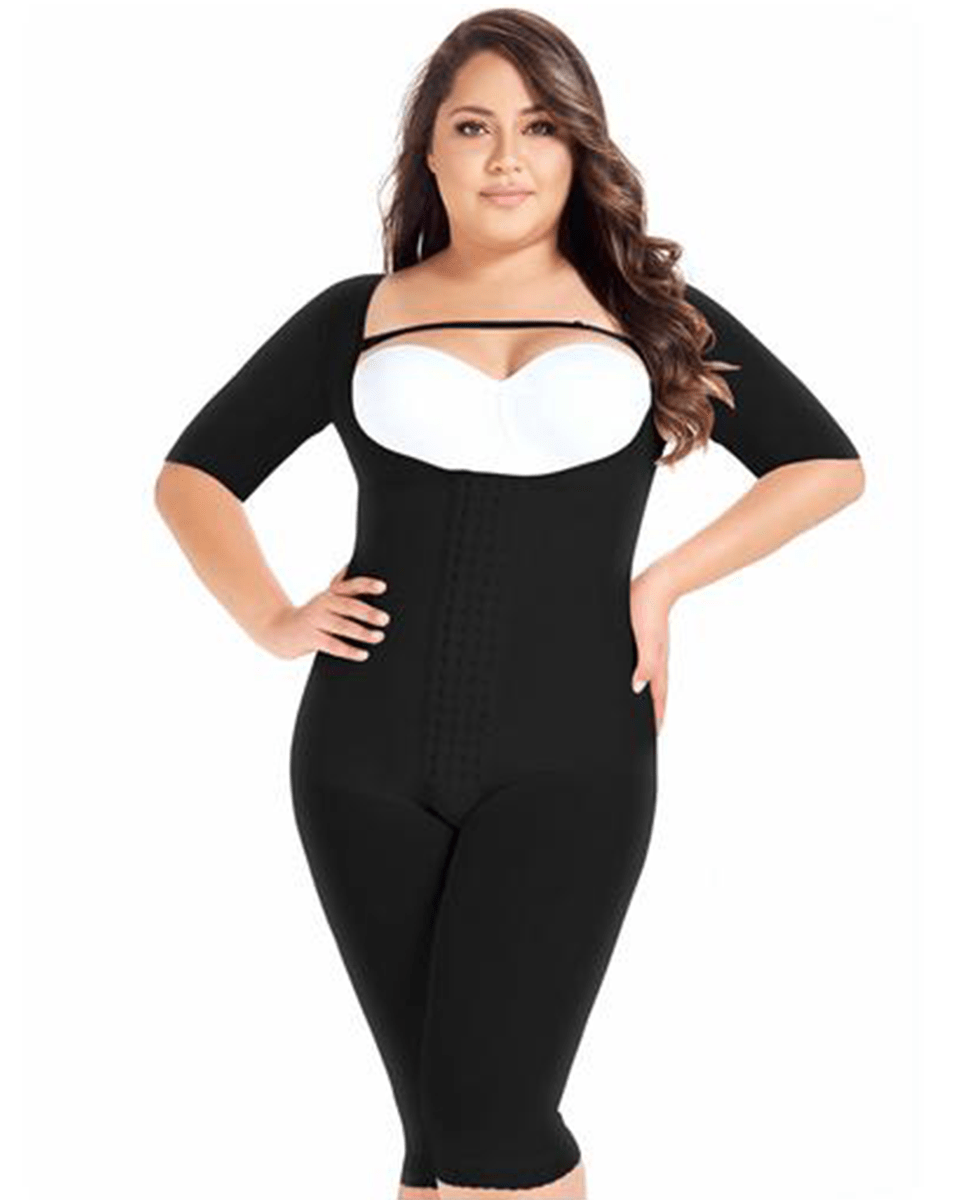 MariaE Fajas Long Sleeves Postoperative Shapewear With Over Bust Strap