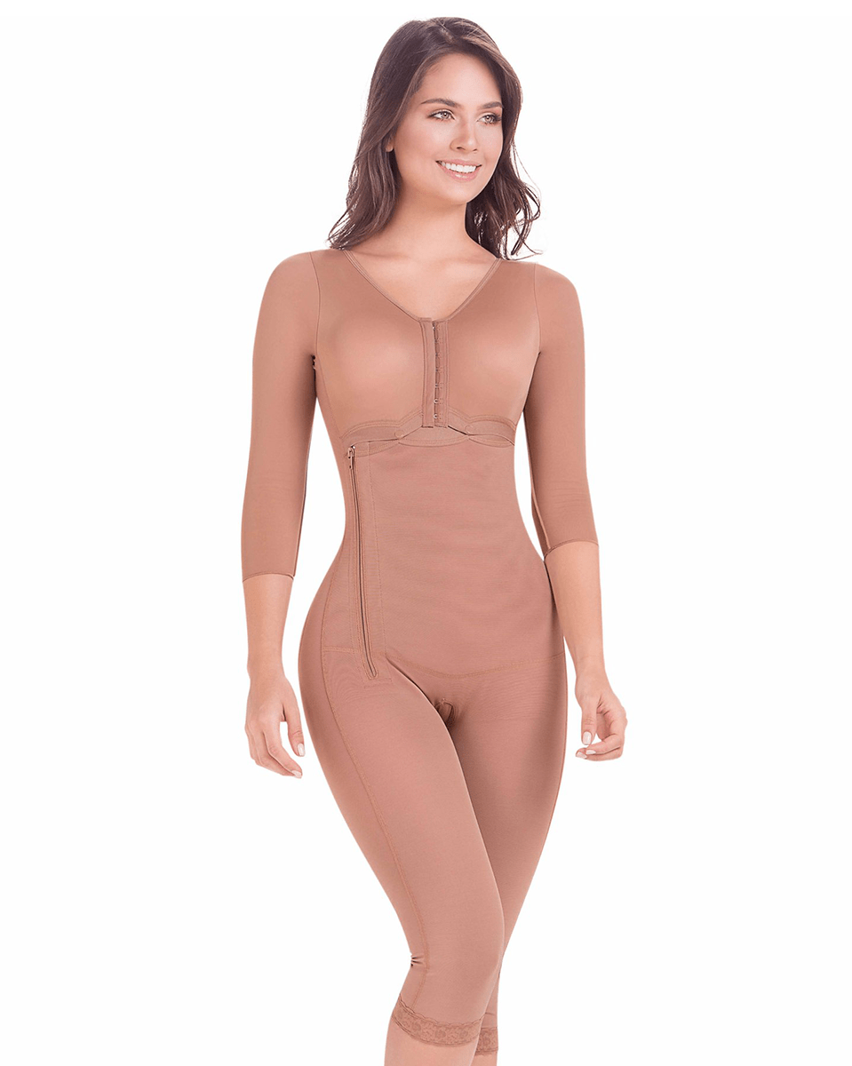 MariaE Fajas Tummy Control Postoperative Full Shapewear with Sleeves