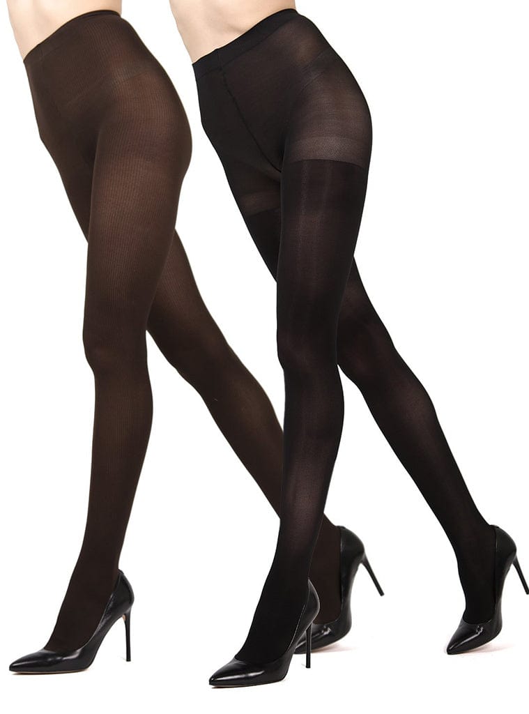 Mallas superiores de control de 2 pares acanaladas / sólidas MeMoi