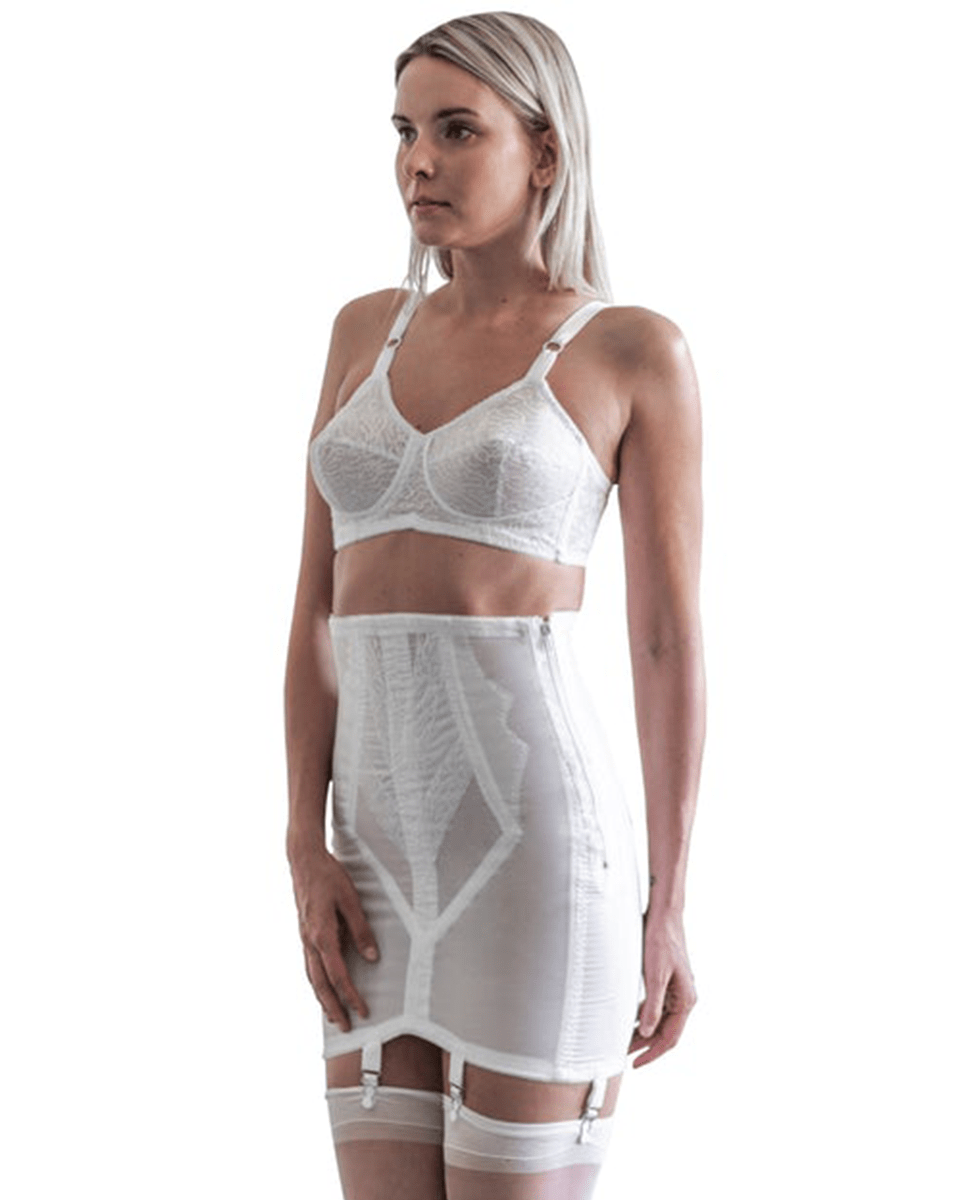 Rago Extra Firm Open Bottom Girdle Firm Shaping - White / M/28 Rago Extra Firm Open Bottom Girdle Firm Shaping - White / M/28