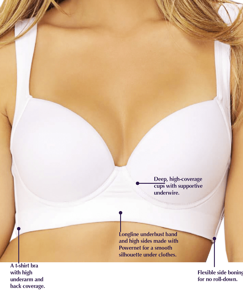 Siluet Back Smoothing Bra with Soft Full Coverage Cups –