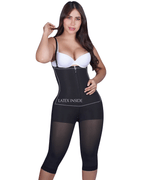 Siluet Extra-Strength Compression Braless Capri Style Minimizer Bodysuit with Latex