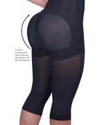 Siluet Extra-Strength Compression Braless Capri Style Minimizer Bodysuit with Latex