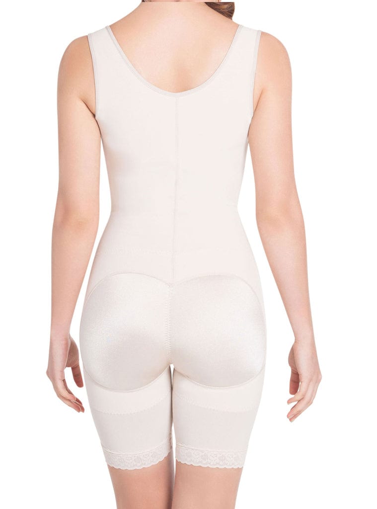 Siluet High Compression Wide Straps Mid-Thigh Bodysuit Slimming Shaper