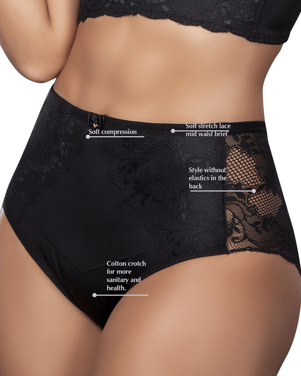 Siluet Sexy Lace Media cintura Panty – ShapewearUSA.com