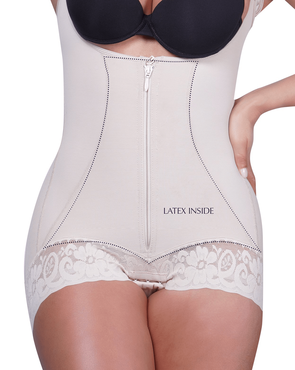 Siluet Slimming Braless Body Shaper Briefs with latex